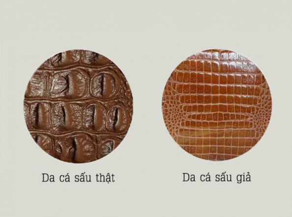 Sự khác nhau giữa da cá sấu thật và giả
